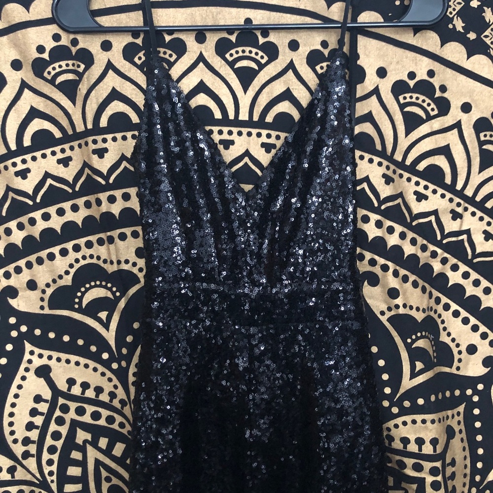 Black Sequin Dress
